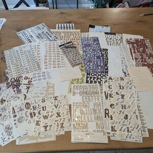 Pack of Neutral Color Alphabet Stickers for Scrapbooking and Crafts.